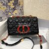 Replica Dior Caro Belt Pouch With Chain in Latte Supple Cannage Calfsk 10
