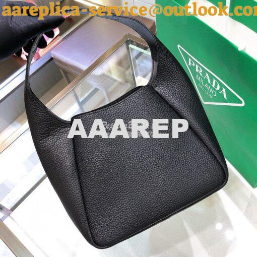 Replica Prada Leather Handbag 1BC127 Black 9