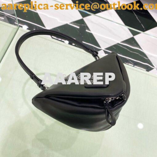 Replica Prada Padded Nappa Leather Handbag 1BA315 Black 4
