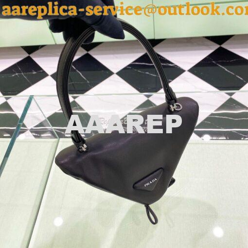 Replica Prada Padded Nappa Leather Handbag 1BA315 Black 5