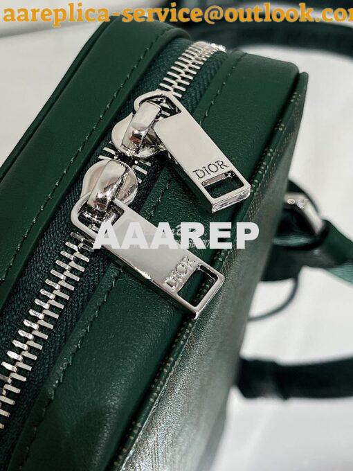 Replica Dior World Tour Messenger Pouch Green Oblique Galaxy Leather 3