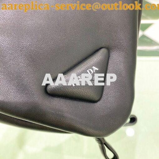Replica Prada Padded Nappa Leather Handbag 1BA315 Black 6