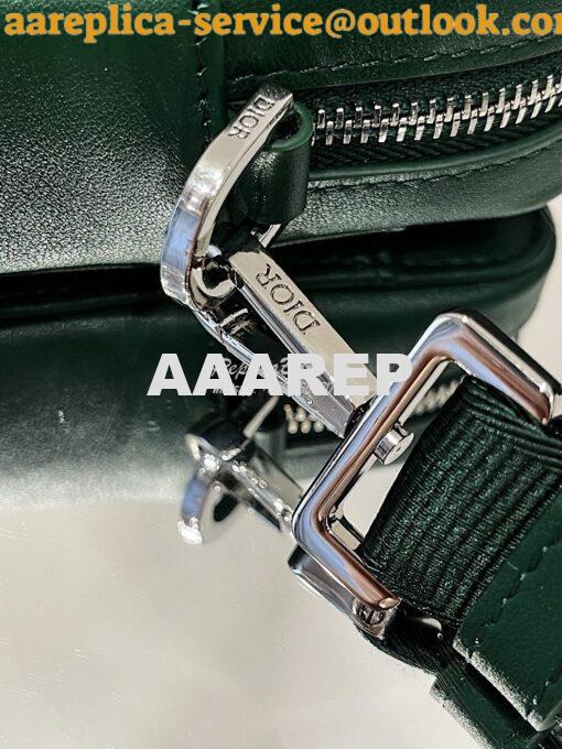 Replica Dior World Tour Messenger Pouch Green Oblique Galaxy Leather 4