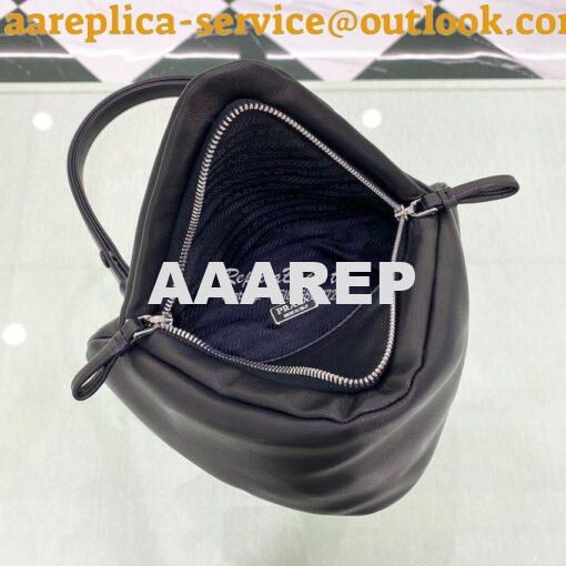 Replica Prada Padded Nappa Leather Handbag 1BA315 Black 9