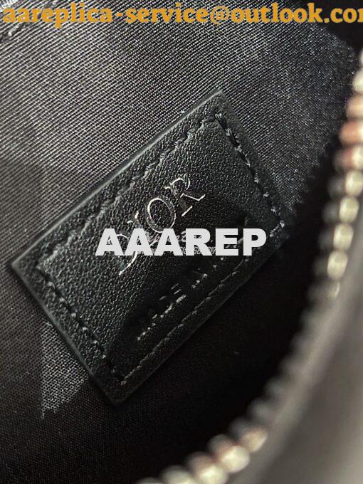 Replica Dior World Tour Messenger Pouch Black Oblique Galaxy Leather 9