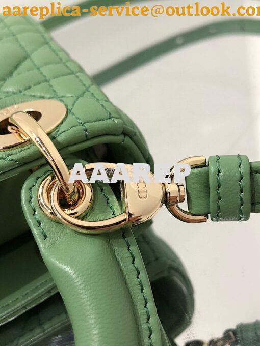 Replica Micro Lady Dior Bag Mint Green  Cannage Lambskin S0856 5