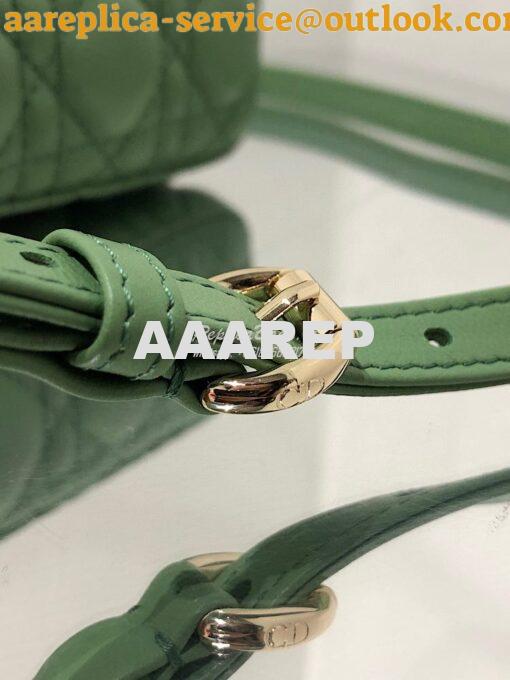 Replica Micro Lady Dior Bag Mint Green  Cannage Lambskin S0856 6