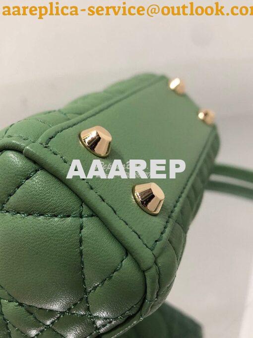 Replica Micro Lady Dior Bag Mint Green  Cannage Lambskin S0856 9