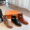 Replica Hermes Honey Boot in Heritage calfskin with rubber sole with c 11
