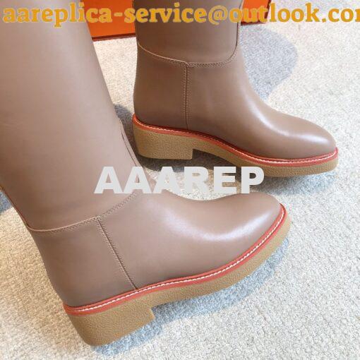 Replica Hermes Honey Boot in Heritage calfskin with rubber sole with c 11