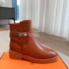 Replica Hermes Follow Ankle Boot in Heritage calfskin H222085Z Brown