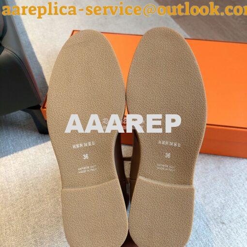 Replica Hermes Honey Boot in Heritage calfskin with rubber sole with c 13
