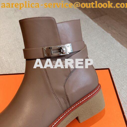 Replica Hermes Follow Ankle Boot in Heritage calfskin H222085Z Etude 6