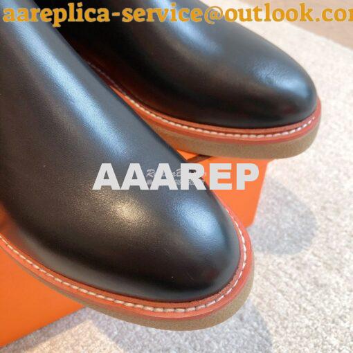 Replica Hermes Follow Ankle Boot in Heritage calfskin H222085Z Black 10
