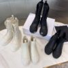 Replica Dior Iron Ankle Boot White Rubber and Calfskin KDI648L