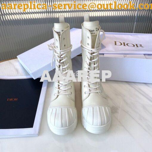 Replica Dior Iron Ankle Boot White Rubber and Calfskin KDI648L 2