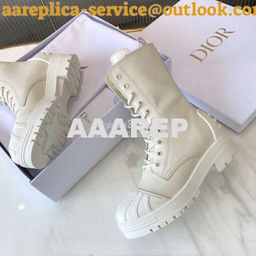 Replica Dior Iron Ankle Boot White Rubber and Calfskin KDI648L 6