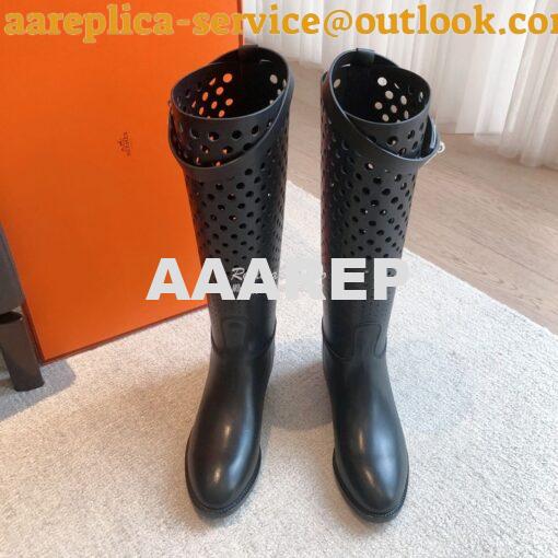Replica Hermes Jumping Boot in perforated Heritage calfskin H231241Z B 2