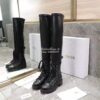 Replica Dior Iron Ankle Boot Black Rubber and Calfskin KDI648L 10