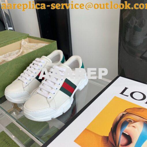 Replica Gucci Sneaker with Web 624701 Green 4