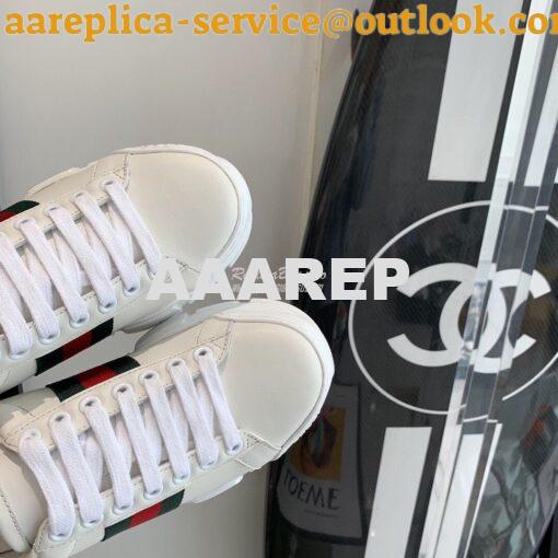 Replica Gucci Sneaker with Web 624701 Green 6