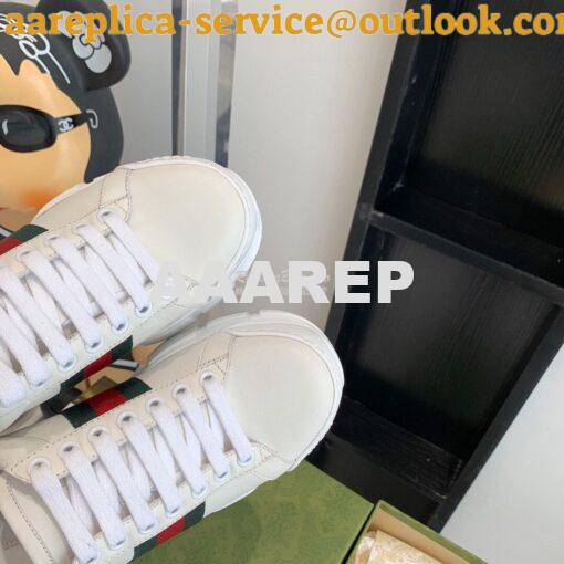 Replica Gucci Sneaker with Web 624701 Orange 6