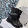 Replica Dior D-Major Ankle Boot Black Technical Fabric and Black Calfs