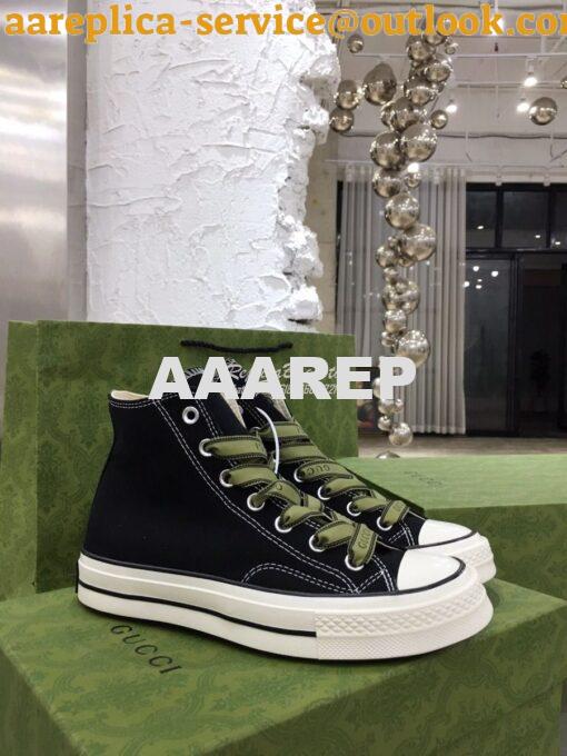 Replica Gucci x Converse Collection High Top Sneaker C517 Black 3