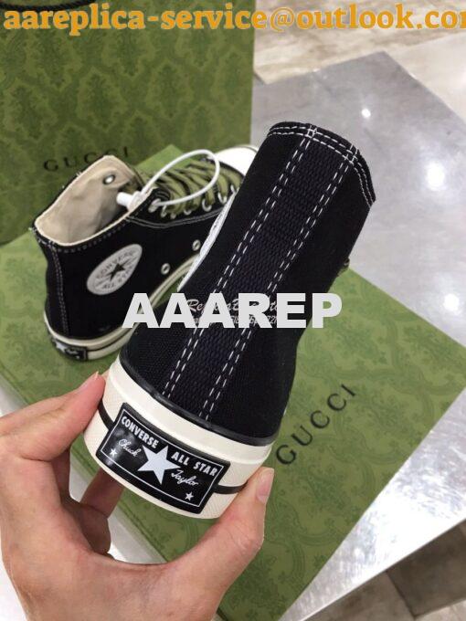 Replica Gucci x Converse Collection High Top Sneaker C517 Black 9