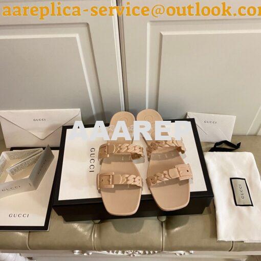Replica Gucci Women's Rubber Slide Sandal 624731 3