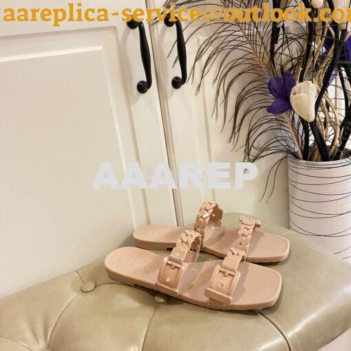 Replica Gucci Women's Rubber Slide Sandal 624731 4