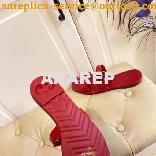 Replica Gucci Women's Rubber Slide Sandal 624731 14