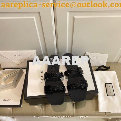 Replica Gucci Women's Rubber Slide Sandal 624731 15