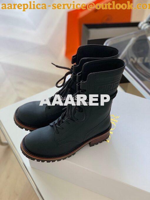 Replica Dior Quest Boots in Calfskin Leather KDI668 Black 4