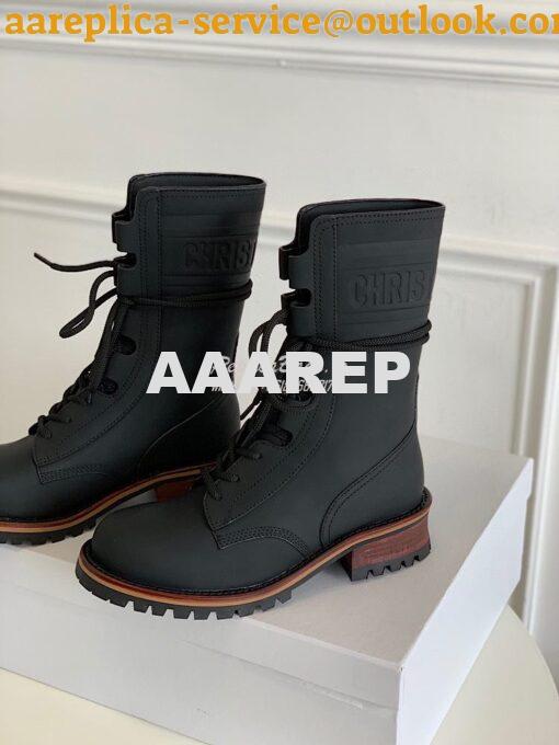 Replica Dior Quest Boots in Calfskin Leather KDI668 Black 5