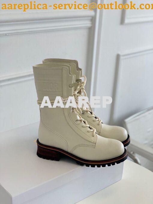 Replica Dior Quest Boots in Calfskin Leather KDI668 White