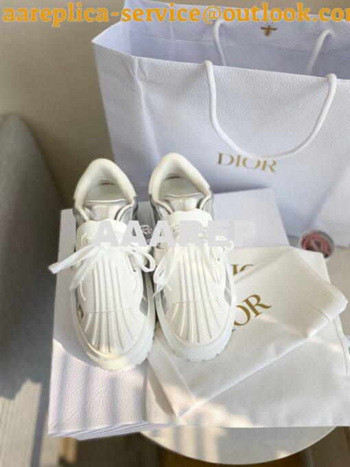 Replica DiorID Sneaker White Rubber and Calfskin KCK278 with Metalli 2