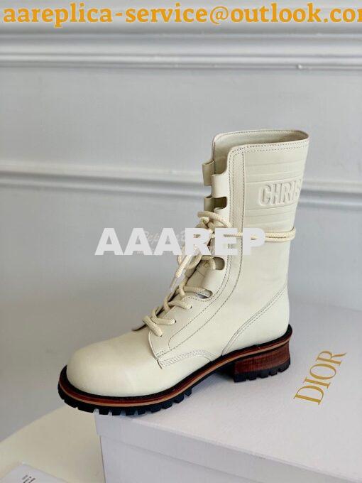 Replica Dior Quest Boots in Calfskin Leather KDI668 White 7