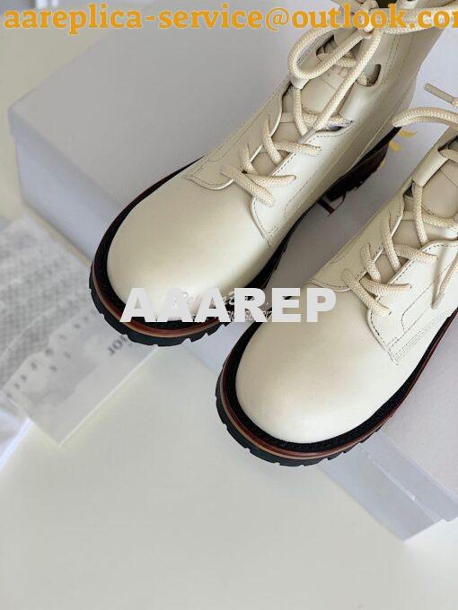 Replica Dior Quest Boots in Calfskin Leather KDI668 White 8