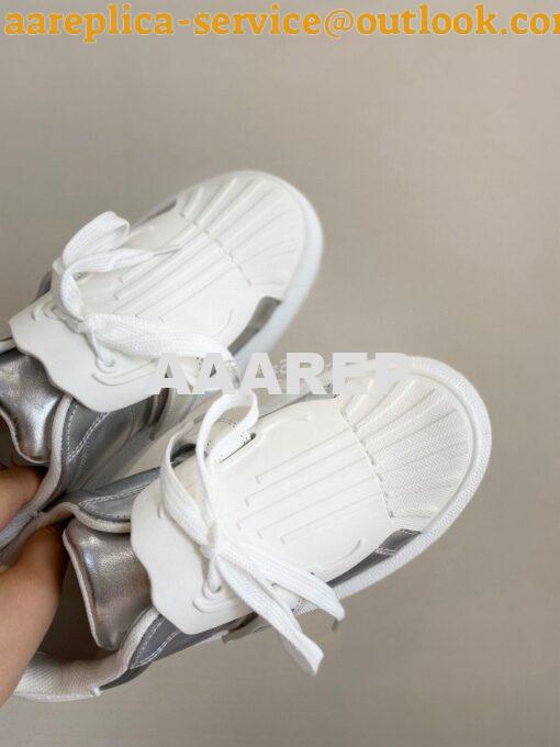 Replica DiorID Sneaker White Rubber and Calfskin KCK278 with Metalli 8