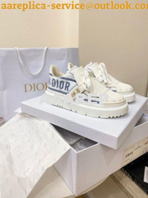 Replica DiorID Sneaker White and French Blue Technical Fabric KCK309