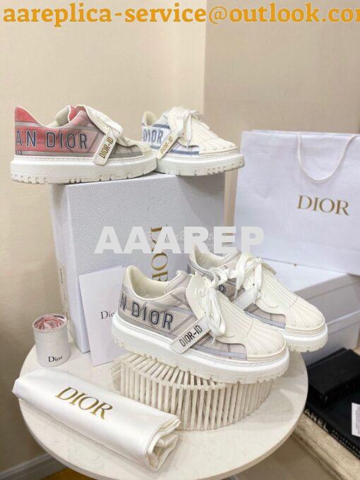 Replica DiorID Sneaker White and French Blue Technical Fabric KCK309 2