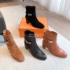 Replica Hermes Frenchie 50 Ankle Boot in Heritage calfskin H222092Z Br 10