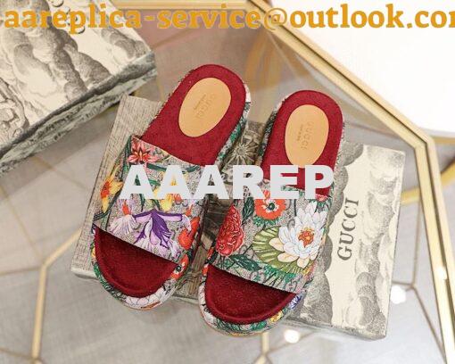 Replica Gucci Women's Original GG Slide Sandal 573018 Beige Blossom 2