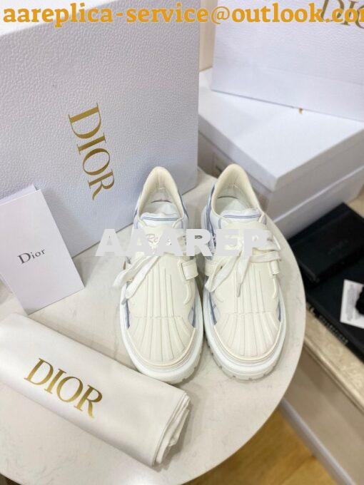 Replica DiorID Sneaker White and French Blue Technical Fabric KCK309 3