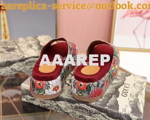 Replica Gucci Women's Original GG Slide Sandal 573018 Beige Blossom 4