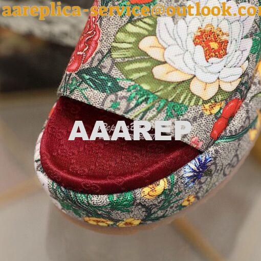 Replica Gucci Women's Original GG Slide Sandal 573018 Beige Blossom 5