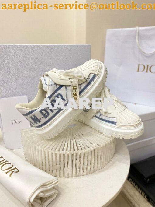 Replica DiorID Sneaker White and French Blue Technical Fabric KCK309 4