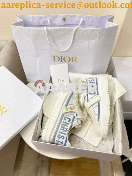 Replica DiorID Sneaker White and French Blue Technical Fabric KCK309 5