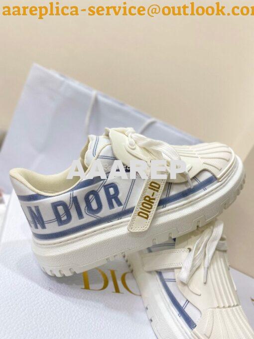 Replica DiorID Sneaker White and French Blue Technical Fabric KCK309 6